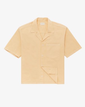 Apricot Aime Leon Dore Cropped Camp Men's Shirts | MNQLJ6159