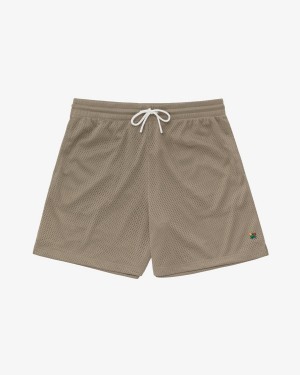 Beige Aime Leon Dore Crest Gym Men's Short | ETCWA2865