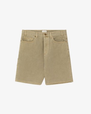 Beige Aime Leon Dore Garment Dyed Denim Men's Short | HDOXN6487