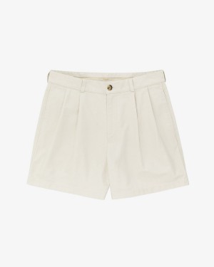 Beige White Aime Leon Dore Double Pleated Men's Short | NCTGY9413