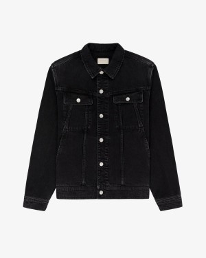 Black Aime Leon Dore Denim Trucker Men's Jackets | AVGPN0123