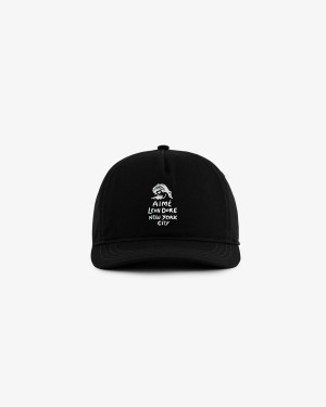 Black Aime Leon Dore Form Logo Men's Hats | MJCXE2350