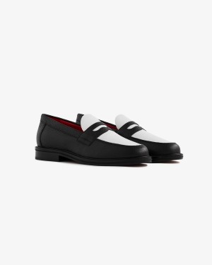 Black White Aime Leon Dore Ald Penny Men's Loafer | OFXTH8546