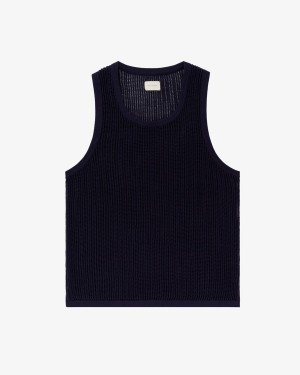 Blue Aime Leon Dore Mesh Knit Women's Tanks | ARHZM6372