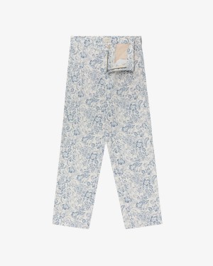 Blue Aime Leon Dore Printed Straight Fit Men's Pants | NWCQX4809