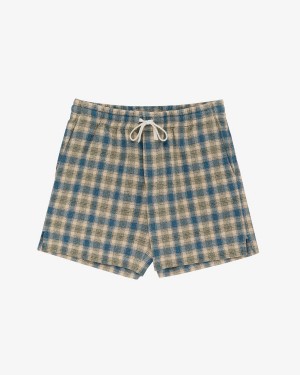 Blue Brown Aime Leon Dore Patterned Leisure Women's Short | AVIQR9876