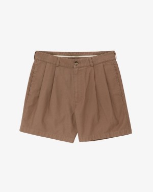 Brown Aime Leon Dore Double Pleated Men's Short | MYZGP2594