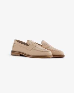 Cream Aime Leon Dore Ald Taverna Women's Loafers | FIHOE3902