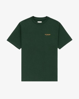 Green Aime Leon Dore Café Leon Dore Logo Men's Shirts | VENKC3742