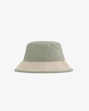 Green Aime Leon Dore Raffia Bucket Women's Hats | PUJFC5360