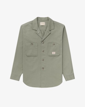 Grey Aime Leon Dore Twill Work Men's Shirts | VPTHK5038