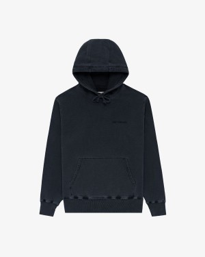 Indigo Aime Leon Dore Garment Dyed Uniform Men's Hoodie | YOFKD5893