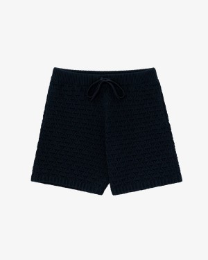 Navy Aime Leon Dore Eyelet Knit Men's Short | POGNC5013