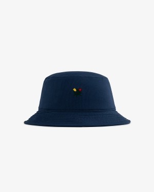 Navy Aime Leon Dore Mesh Crest Bucket Women's Hats | MBLIG0765