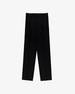 Navy White Aime Leon Dore Single Pleated Men's Trouser | NIGPO5037