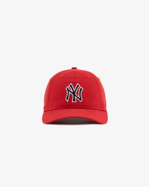 Red Aime Leon Dore Ald / New Era Chain Stitch Yankees Ballpark Men's Hats | SQFVT4791