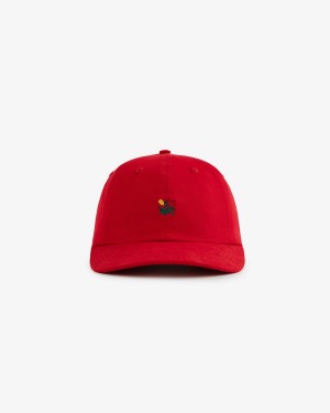 Red Aime Leon Dore Brushed Crest Unisex Hats | KARCF5630