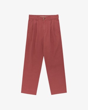 Red Aime Leon Dore Double Pleated Men's Pants | BNHTG3501