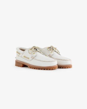 White Aime Leon Dore Ald / Timberland 3-Eye Lug Women's Shoes | BNAJZ6987