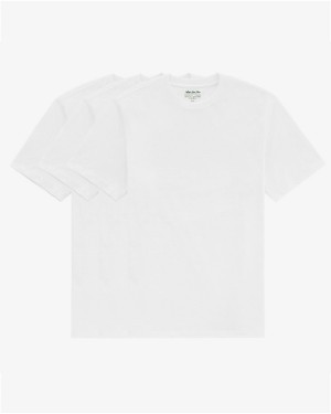 White Aime Leon Dore White 3-Pack Unisex Shirts | IBJFH6208