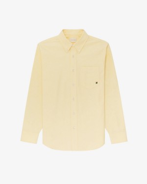 Yellow Aime Leon Dore Crest Oxford Men's Shirts | BYWCR9531