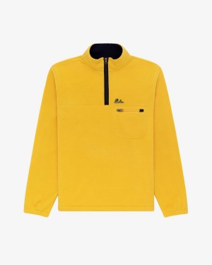 Yellow Aime Leon Dore Quarter Zip Fleece Men's Pullover | MLYDO2934