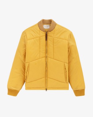 Yellow Aime Leon Dore Quilted Bomber Men's Jackets | EDIQG9650