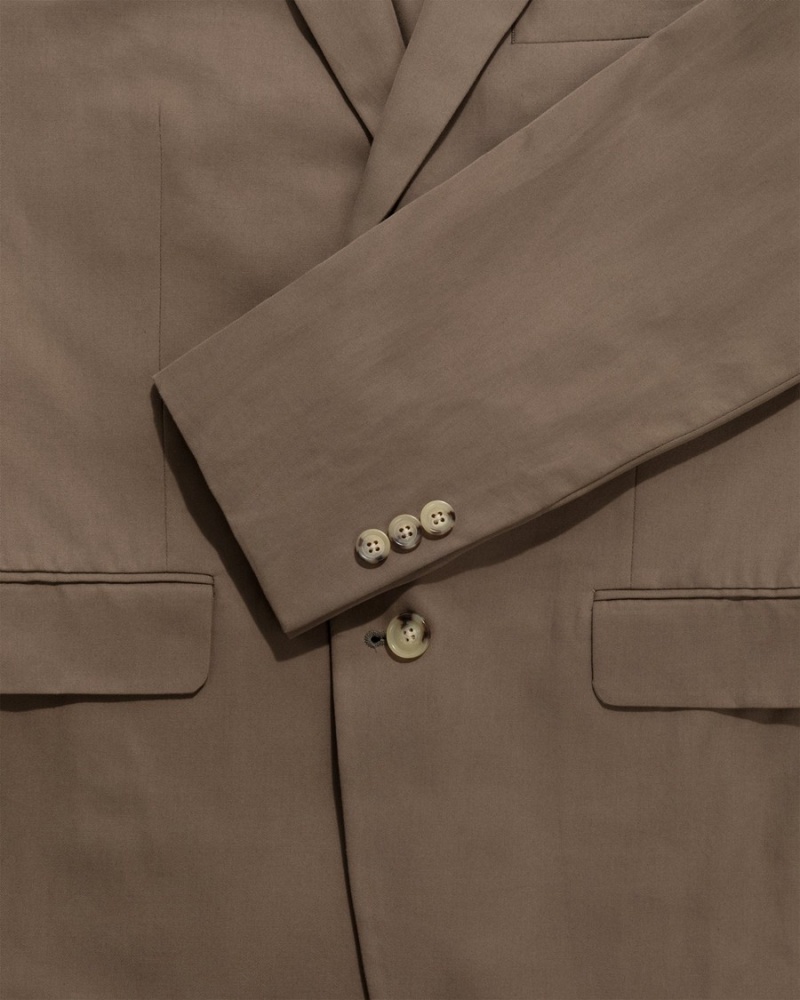 Beige Aime Leon Dore Single Breasted Men's Suit | LWMFS3704