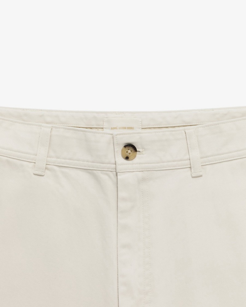 Beige White Aime Leon Dore Straight Fit Chino Men's Pants | KMSUO4356