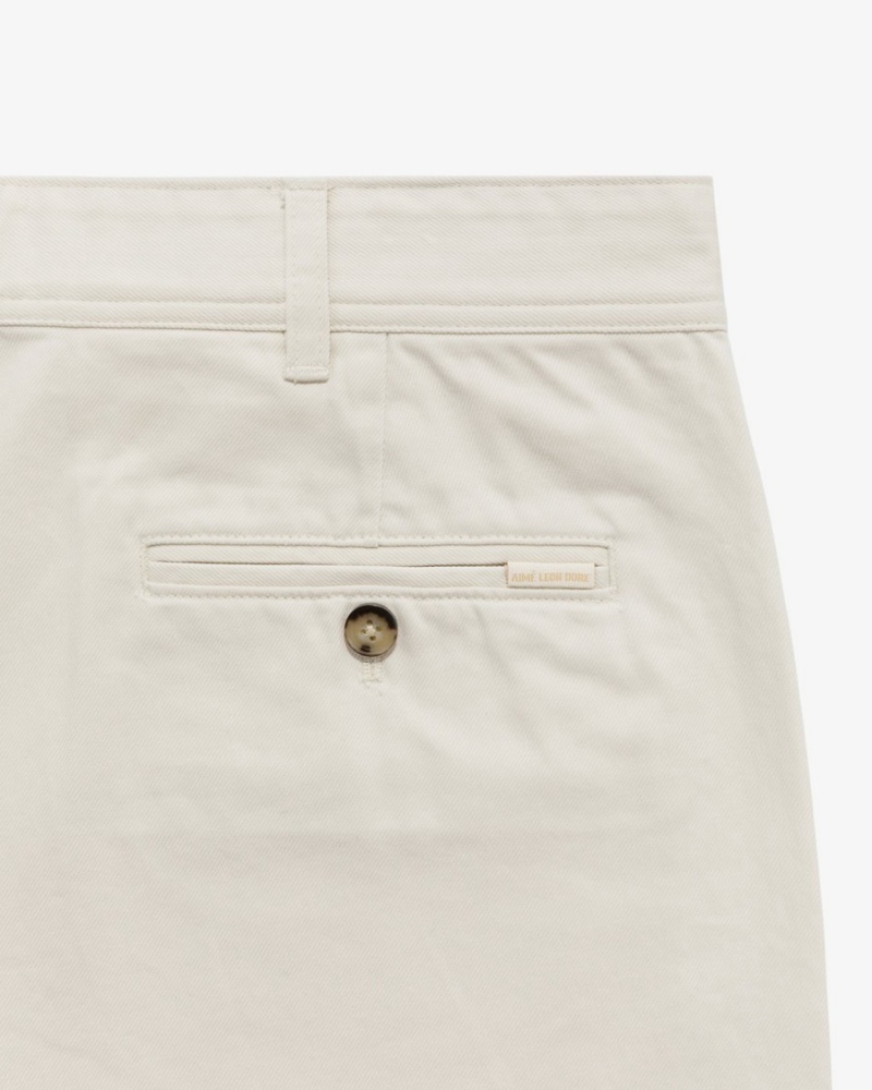 Beige White Aime Leon Dore Straight Fit Chino Men's Pants | KMSUO4356