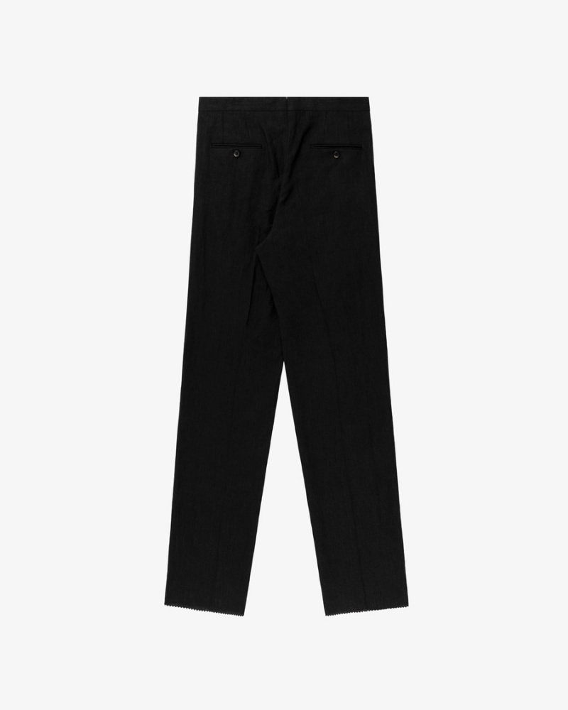 Black Aime Leon Dore Linen Women's Trouser | WRNBT7185