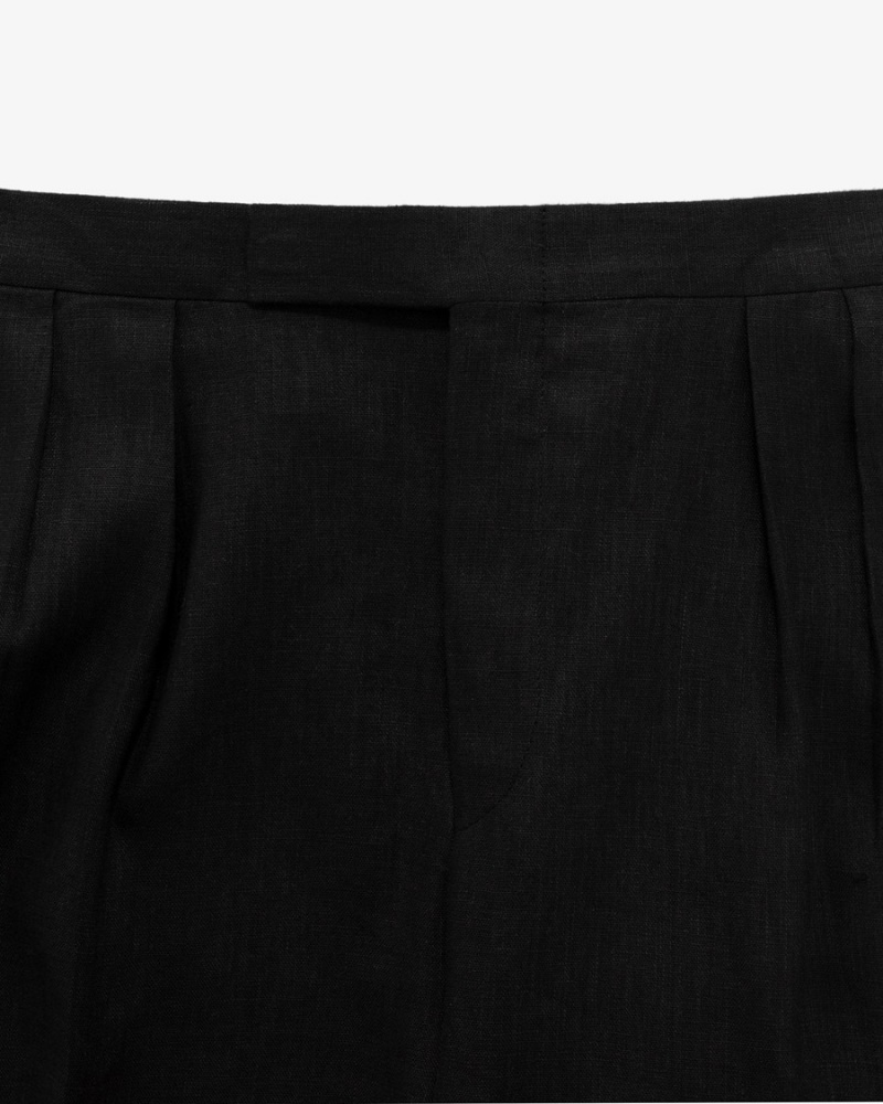 Black Aime Leon Dore Linen Women's Trouser | WRNBT7185