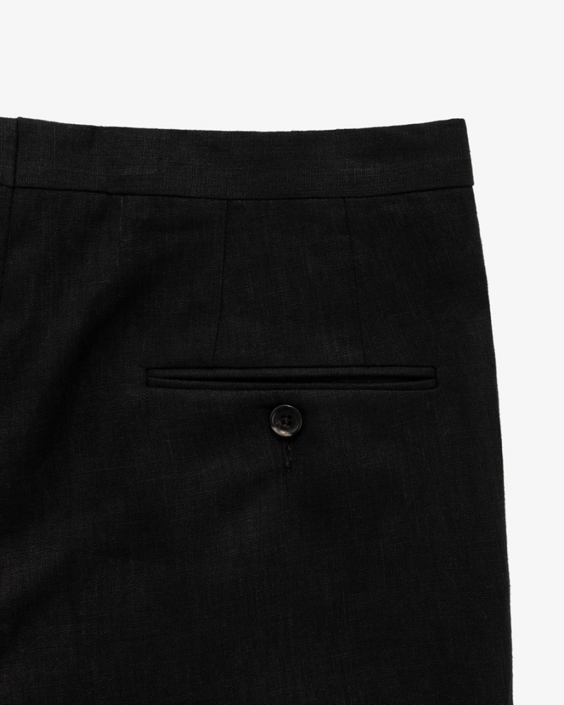 Black Aime Leon Dore Linen Women's Trouser | WRNBT7185