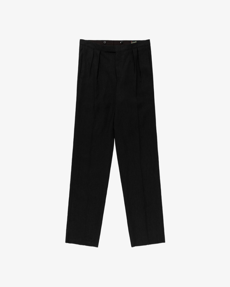 Black Aime Leon Dore Linen Women\'s Trouser | WRNBT7185