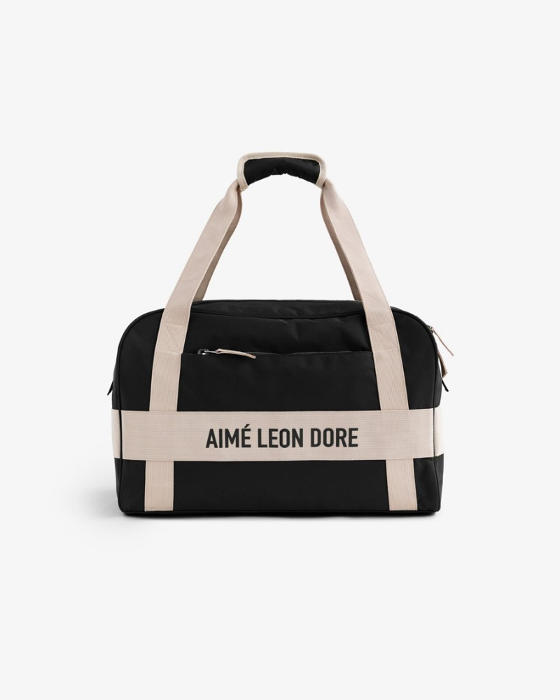 Black Aime Leon Dore Nylon Duffle Unisex Bags | RPIUN2107