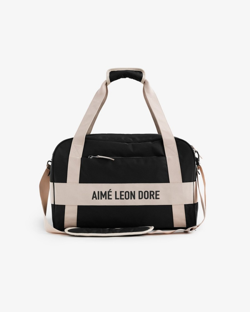 Black Aime Leon Dore Nylon Duffle Unisex Bags | RPIUN2107