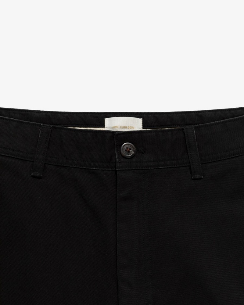 Black Aime Leon Dore Straight Fit Chino Men's Pants | HIVZN4609