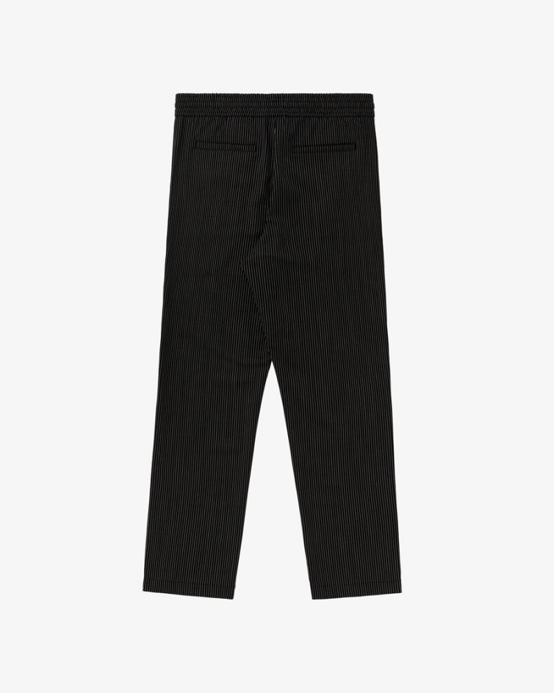 Black Aime Leon Dore Striped Drawstring Men's Pants | LCNVF9173