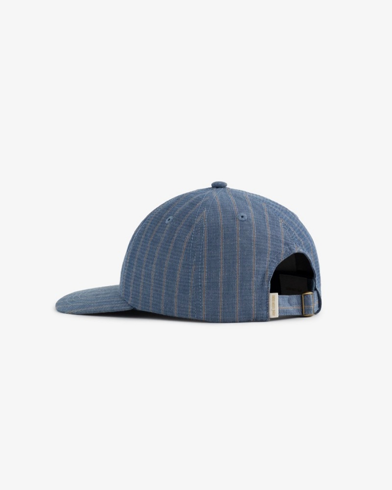 Blue Aime Leon Dore Linen Striped Unisex Hats | LECDX5271