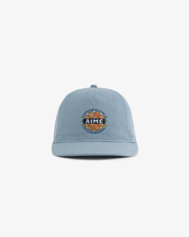 Blue Aime Leon Dore Orange Stamp Unisex Hats | HLVPD7328