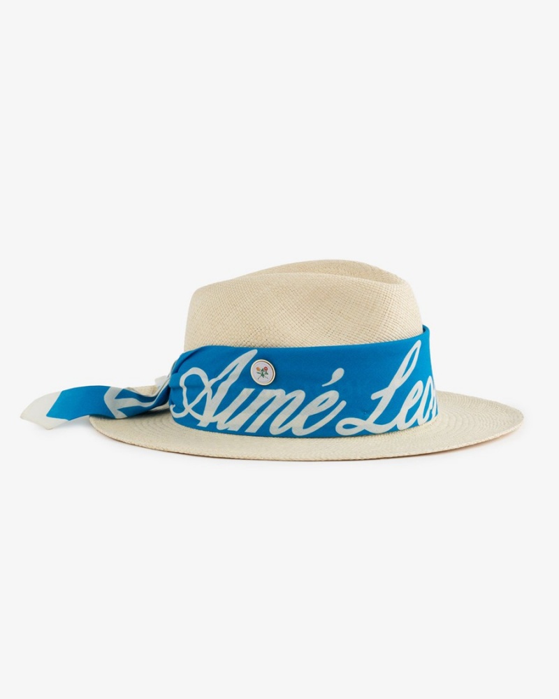 Blue Aime Leon Dore Straw Women\'s Hats | UORAK3657