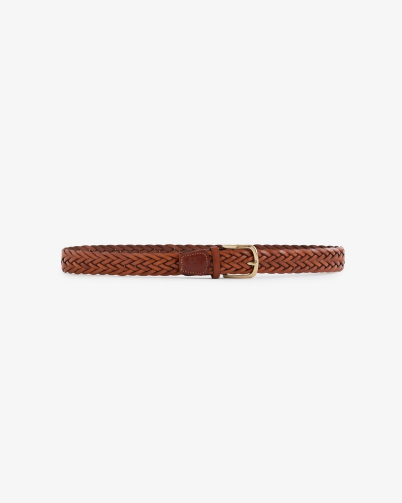 Brown Aime Leon Dore Braided Leather Women\'s Belt | IFPCN5102