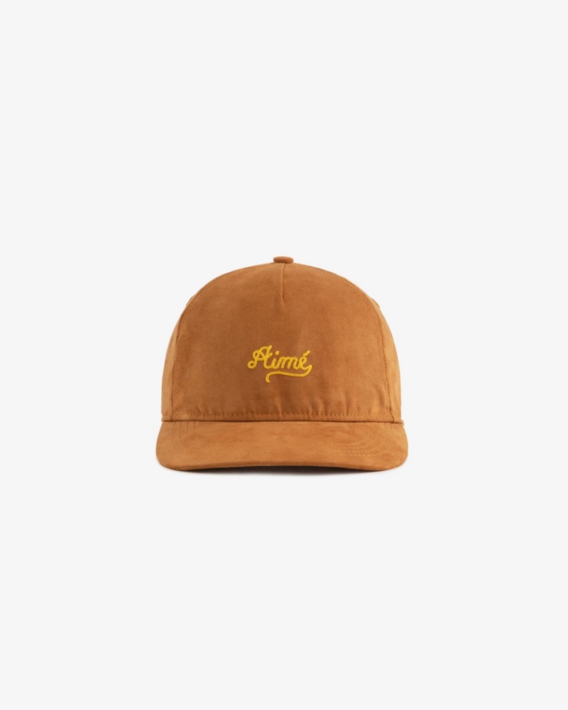 Brown Aime Leon Dore Chain Stitch Brushed Nylon Unisex Hats | KNAIR8743