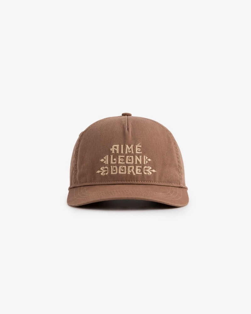 Brown Aime Leon Dore Fleur Logo Unisex Hats | IRNCW1802