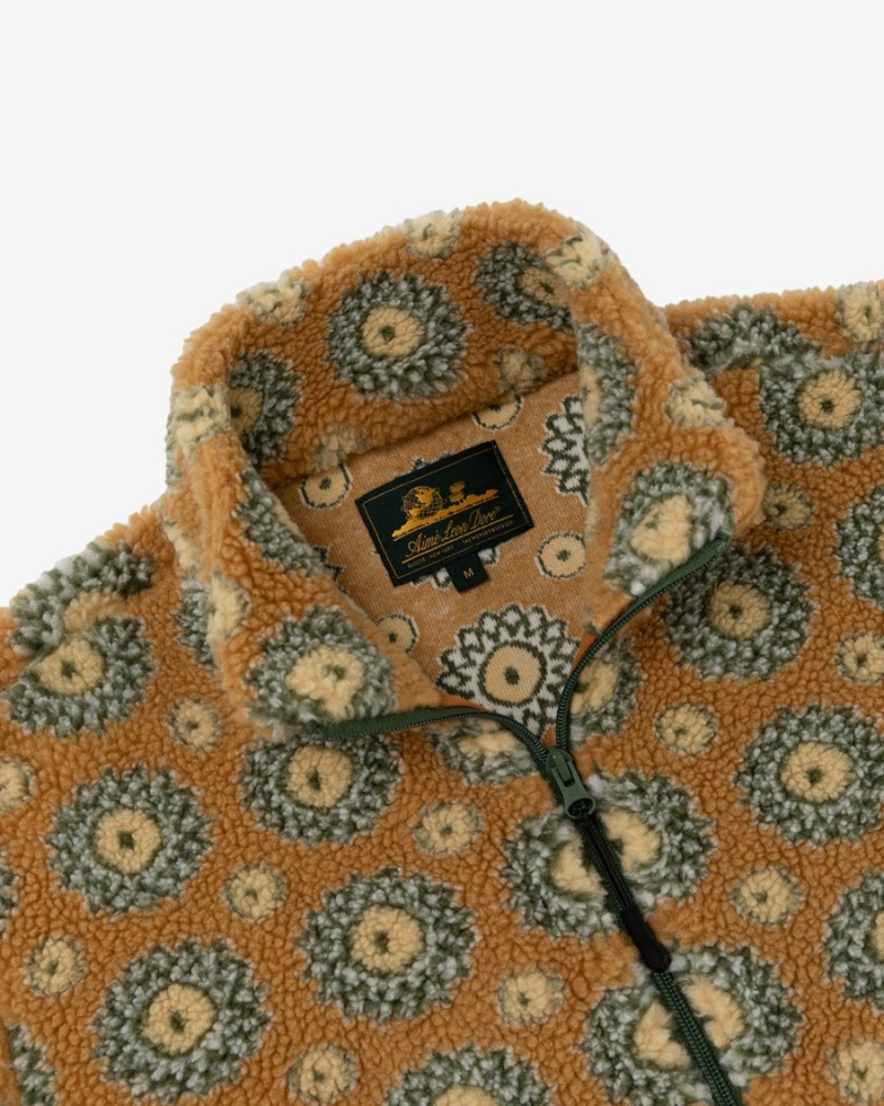 Brown Aime Leon Dore Printed Fleece Men's Pullover | SFKBE5942