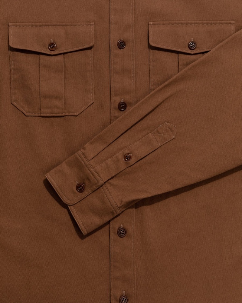 Brown Aime Leon Dore Utility Men's Shirts | NSZYA9150