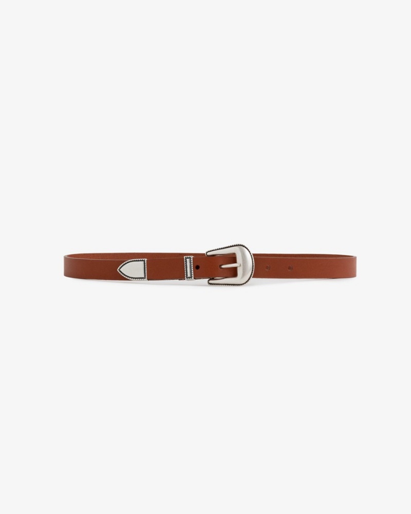 Brown Aime Leon Dore Western Leather Unisex Belt | VTLYC0941