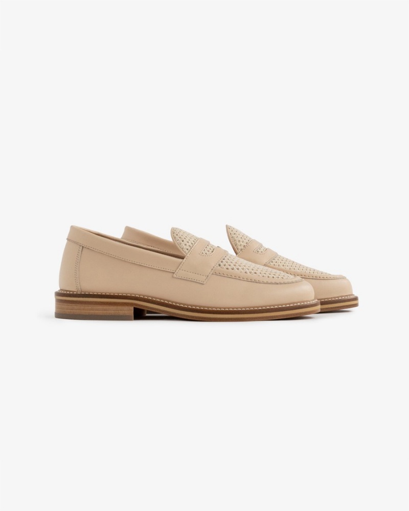 Cream Aime Leon Dore Ald Taverna Women's Loafers | FIHOE3902