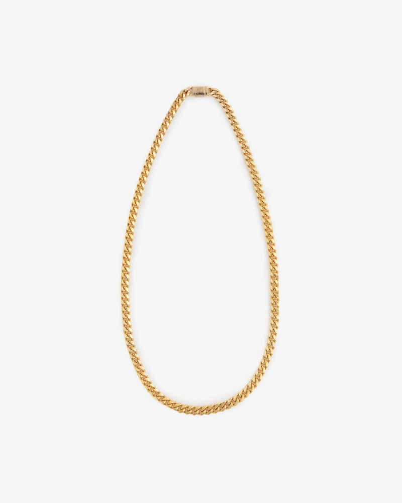 Gold Aime Leon Dore 14kt Gold Cuban Link Unisex Necklace | FZBWP5473