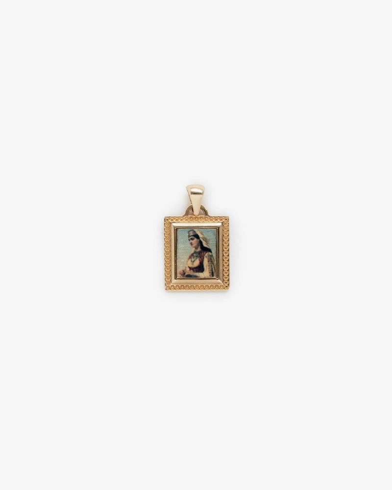 Gold Aime Leon Dore 14kt Gold Unisex Pendants | XQBLC5042